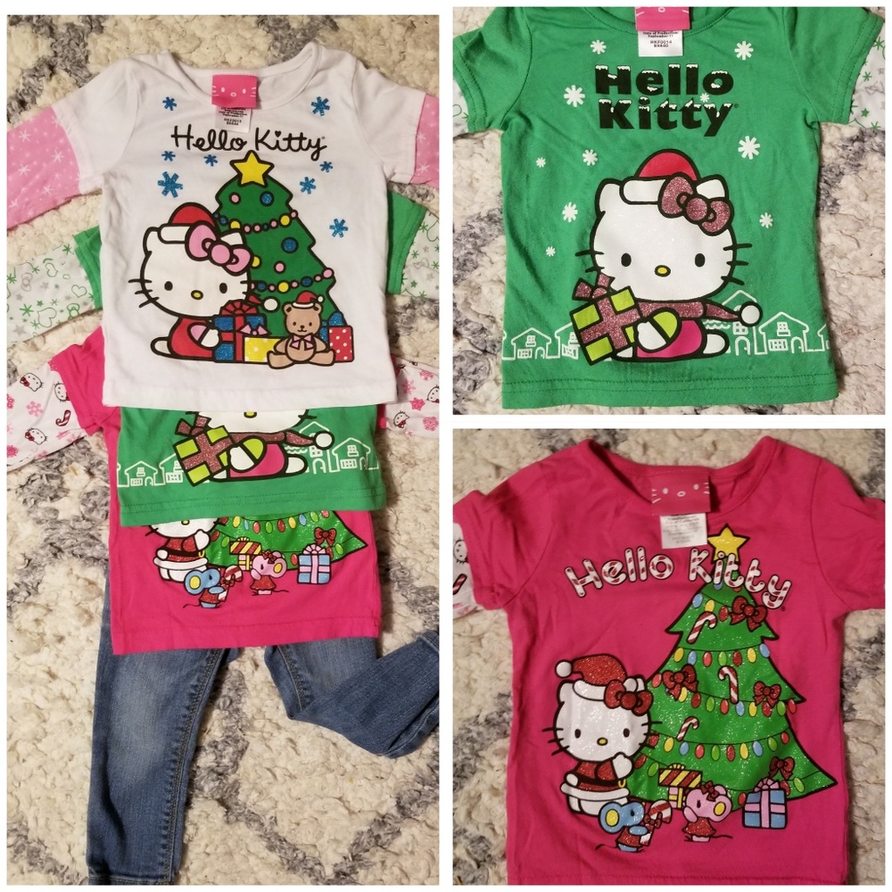 Bundle of Hello Kitty Christmas Shirts